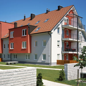 Falzdachziegel / Ton / rot