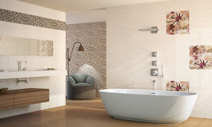 Mosaikfliese für Badezimmer / für Böden / Feinsteinzeug / Hochglanz
