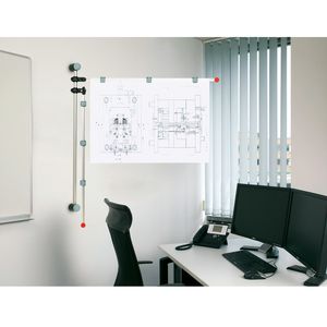 wandmontierter Werbeträger / Innenraum / Magnet / Metall