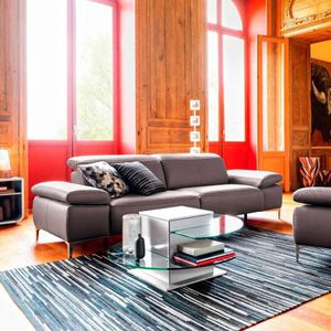 modulierbares Sofa / Eck / modern / Leder