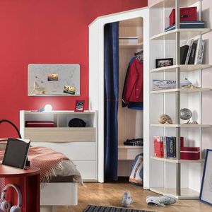 Begehbarer -Kleiderschrank / Eck / modern / Melamin / Schiebetüren