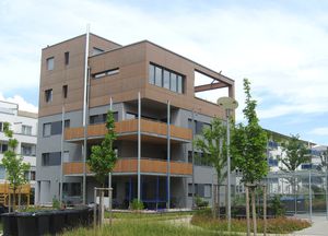Fassadenverkleidung aus Verbundwerkstoff / oxidiertem / gealtert / Platten