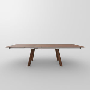 Design-Esstisch / aus Eiche / aus Nussbaum / Massivholz