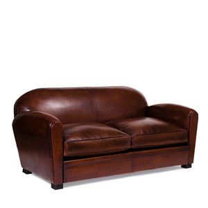 klassisches Sofa / Leder / aus Buche / 2 Plätze