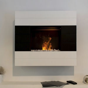Elektrokamin / modern / offene Feuerstelle / wandmontiert