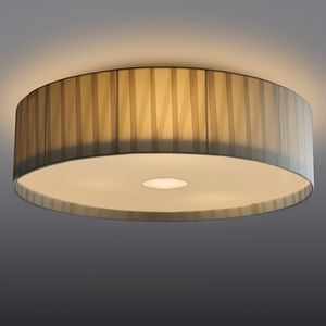 moderne Deckenleuchte / rund / Stoff / Halogen