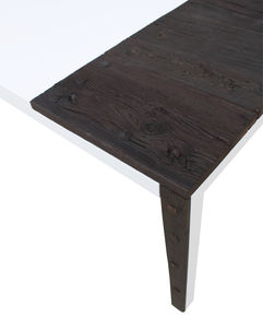 Designtisch / originell / Massivholz / lackiertes MDF / rechteckig