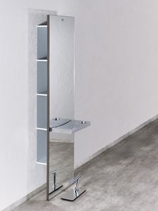 wandmontiertes Regal / modern / Metall / für Frisörsalon