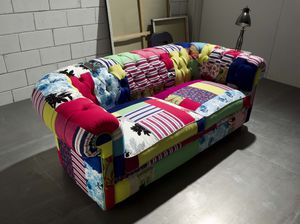 Chesterfield-Sofa / Baumwolle / Samt / Seide