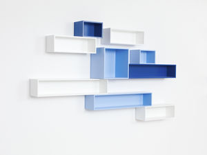 wandmontiertes Regal / modern / Holz