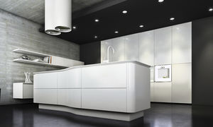 moderne Küche / Laminat / matt / lackiert