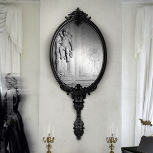 wandmontierter Spiegel / Stil / aus Mahagoni