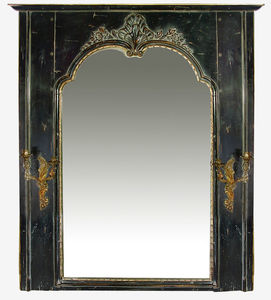 wandmontierter Spiegel / Regency / Holz