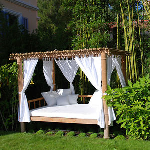 Garten-Bett / Himmel / doppelt / modern / Stoff