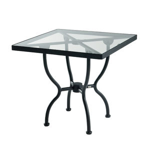 klassischer Lampentisch / Hartglas / rechteckig / für den Garten