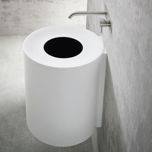 Wand-Waschbecken / rund / Verbundwerkstoff / modern