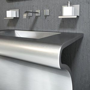 freistehendes Waschbecken / Stahl / originelles Design