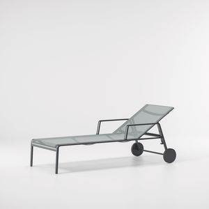 moderne Sonnenliege / Stoff / Aluminium / für den Garten