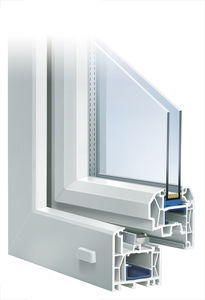 Drehfenster / aus PVC / Doppelverglasung / Wärmedämmungen