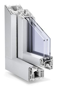 Drehfenster / Aluminium / aus PVC / 3-Fach-Verglasung