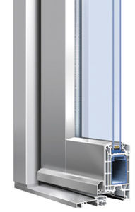 einflügelige Fenstertür / Aluminium / wärmeisoliert