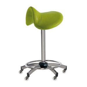 Leder-Arbeitshocker / für Schönheitssalon / sattelförmig