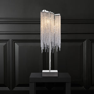Tischlampe / modern / Stahl / aus Kristall