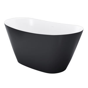 Ovale Badewanne Lullaby Mini Black White Aquatica Marmite Sp Z O O