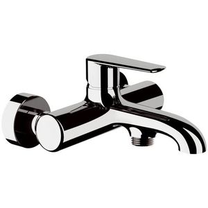 Einhebelmischer für Duschen / für Badewanne / wandmontiert / aus verchromtem Messing