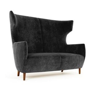 modernes Sofa / für Empfangsbereich / Stoff / Leder