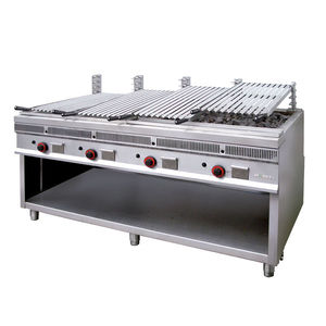Gas-Grill / Bodenmontage / für professionellen Gebrauch / Edelstahl