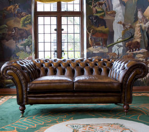 Chesterfield-Sofa / Leder / 2 Plätze / 3 Plätze