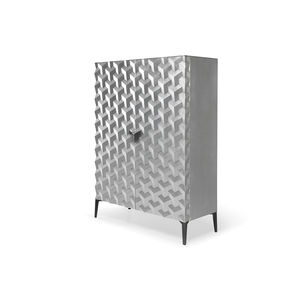 moderner Barschrank / gebürsteter Edelstahl / lackiertes Metall / gebürsteter Edelstahl