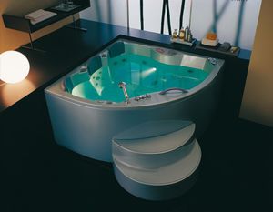 Einbau-Badewanne / für Eckeinbau / Wassermassage / für Chromotherapie