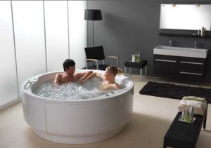 Einbau-Badewanne / rund / Wassermassage / für Chromotherapie