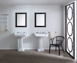 Freistehend-Waschbecken / oval / Keramik / traditionell