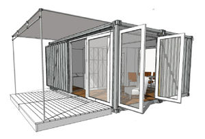 Container-Haus / modern / Metall / Öko