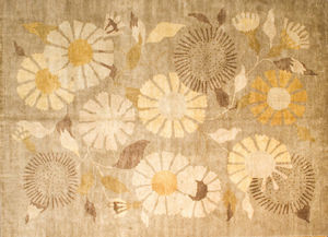 traditioneller Teppich / Blumenmotive / Wolle / Seide