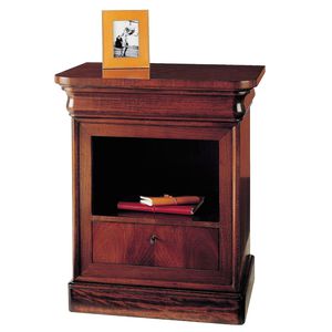 Nachttisch / Viktorianischer Stil / Nussbaum / aus Buche / rechteckig