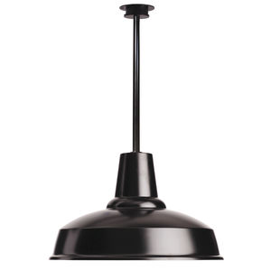 Industriestil-Deckenleuchte / rund / Aluminium / LED