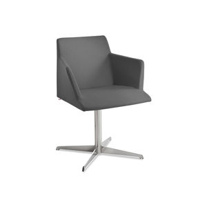 moderner Sessel / Stoff / Stahl / sternförmiger Fuß