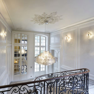 Hängelampe / modern / polierter Edelstahl / LED