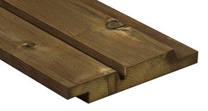 Fassadenverkleidung / modifiziertes Holz / glatt / Platten / FSC zertifiziert