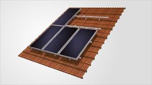 Montagesystem für Ziegeldach / eingebaut / für Sonnenkollektor
