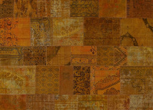 moderner Teppich / Patchwork / Wolle / Baumwolle