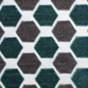 Möbelstoff / mit geometrischem Muster / Polyester / Baumwolle