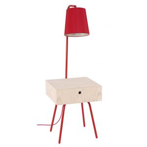 Stehleuchte / modern / Stoff / Holz