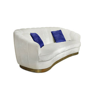 modernes Sofa / Samt / Messing / 3 Plätze