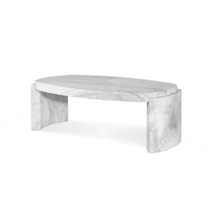 moderner Couchtisch / aus Marmor / Innenraum