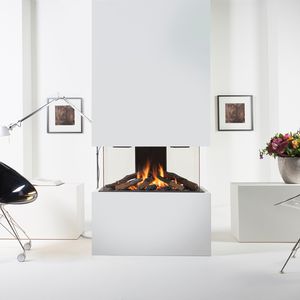 Gaskaminofen / modern / 3 Sichtseiten / für Ecken